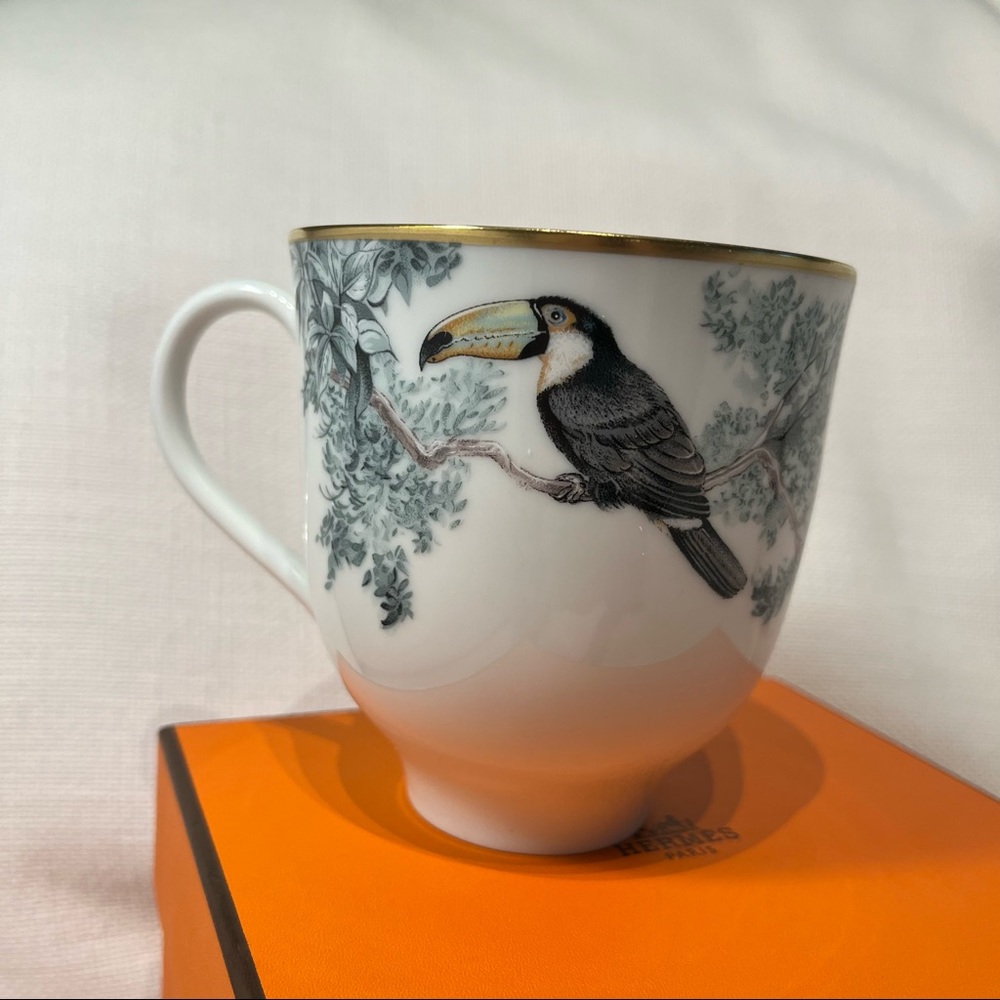 NEW Hermes Carnets d’Equateur Bird Porcelain Mug 14oz - Picture 4 of 10